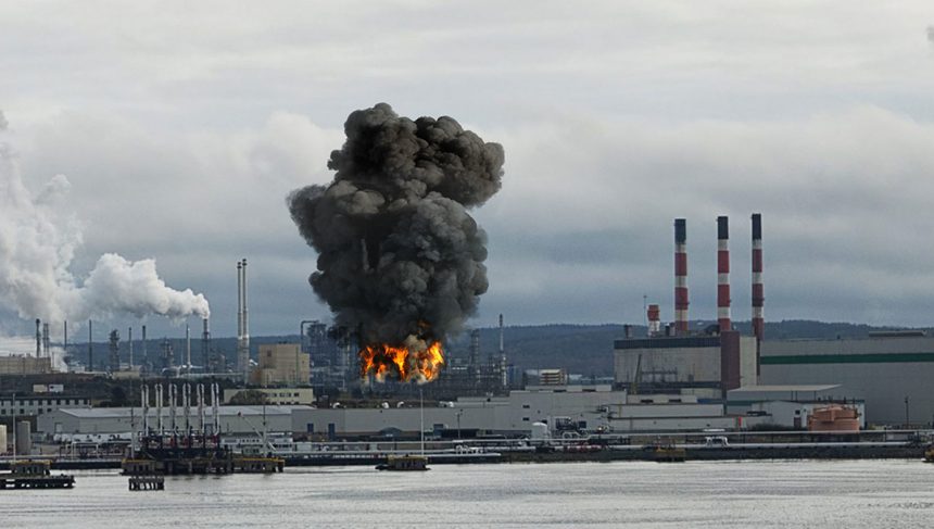 Explosión en la refinería Irving Oil de Canadá
