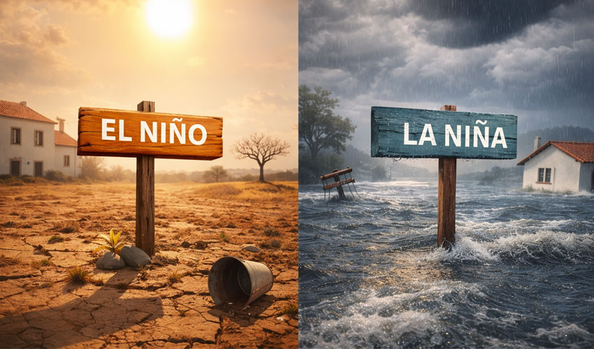 sistemas de alerta de inundaciones en Portugal y efectos de El Niño y La Niña en 2026