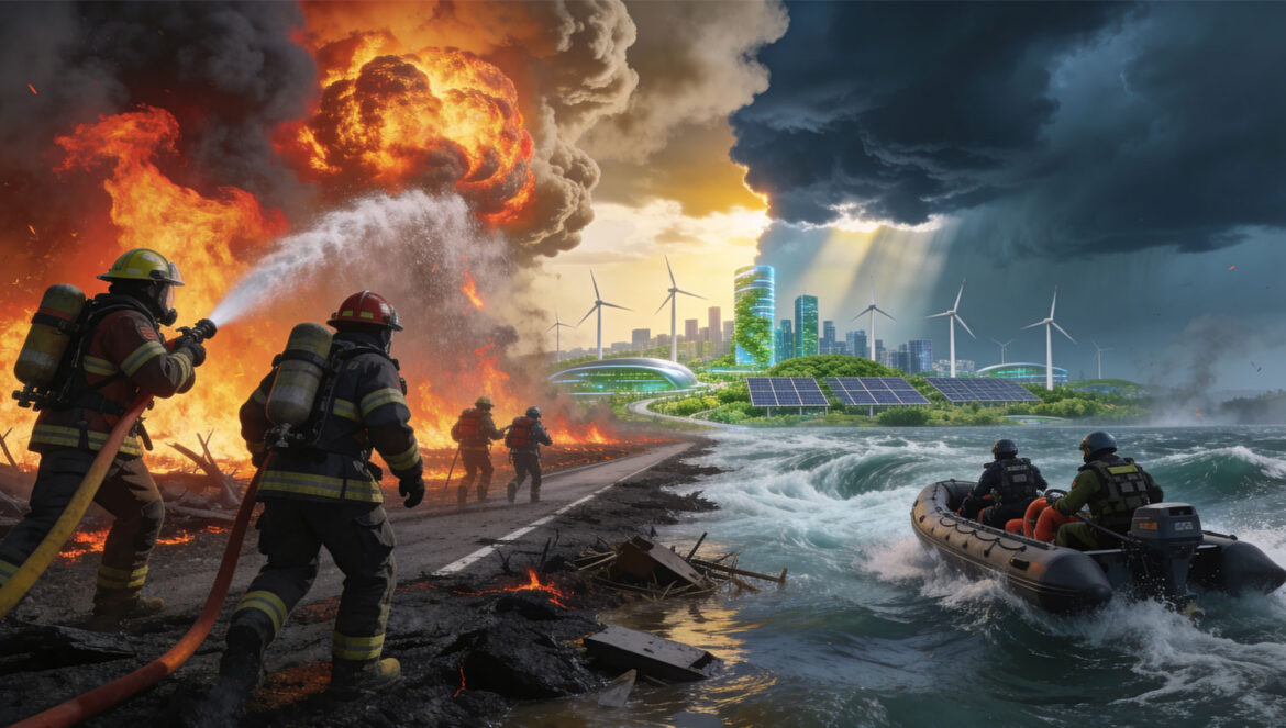 Sistemas de alerta temprana para la adaptación climática ayudando en la respuesta a desastres como incendios e inundaciones