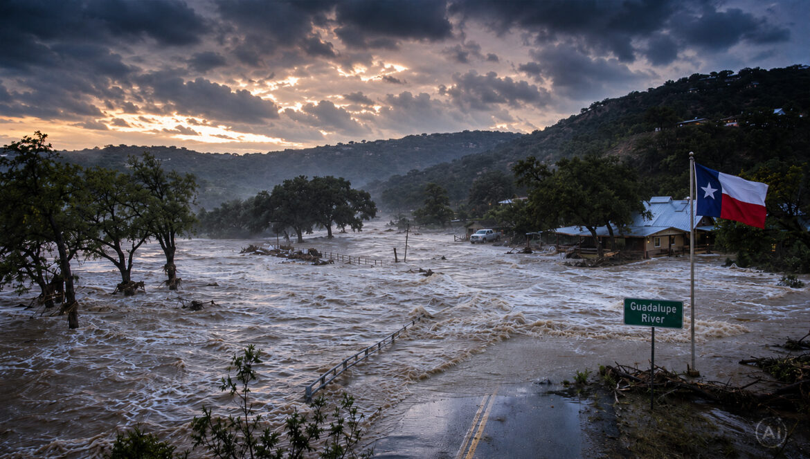 Inundaciones en Texas y sirenas de alerta de inundaciones