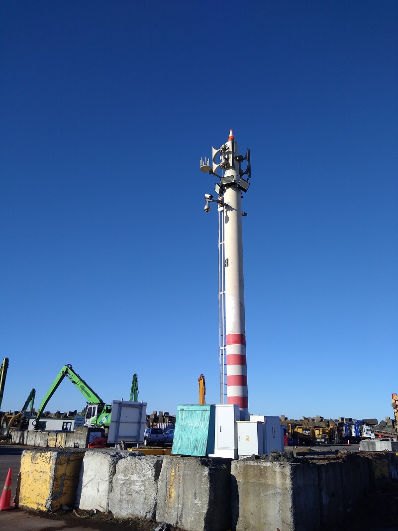 Sistema de megafonía y alerta en el Puerto de Napier